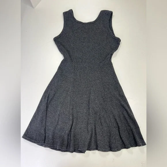 Vintage 90s Zaloni by Jalate Ribbed Tank Swing Dress Size Small Gray - Picture 10 of 13